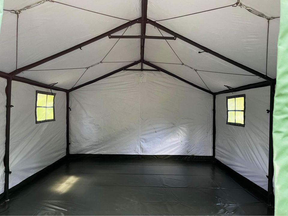 3 x 4 m Canvas Tent Round Pole (9ft x 13ft)